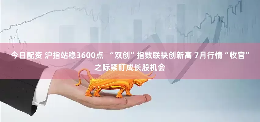 今日配资 沪指站稳3600点  “双创”指数联袂创新高 7月行情“收官”之际紧盯成长股机会